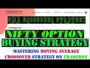 Boost your trading with SMA crossover on Tradetron, the smarter way to trade,Moving average strategy