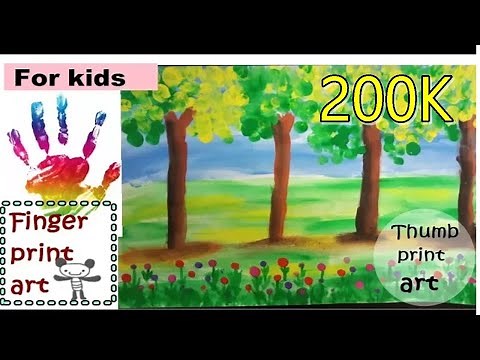 finger print art for kids/ easy thumb painting / for kids