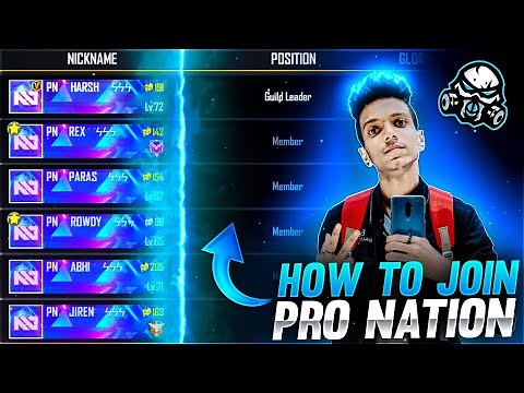 HOW TO JOIN PRO NATION GUILD - GARENA FREE FIRE !!! #PRONATION #PNHARSH