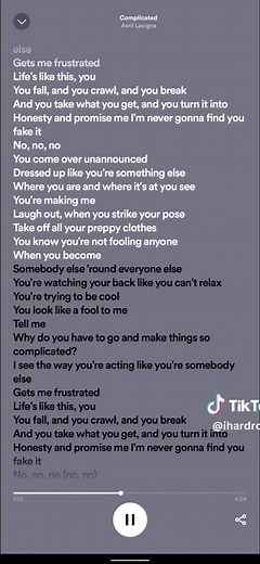 Complicated - Avril Lavigne | Full Song Lyrics Video