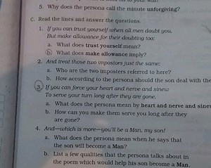 Why does the persona call the minute unforgiving?C. Read the l... | Filo