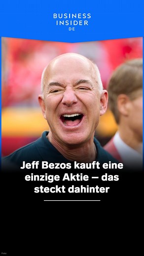 Jeff Bezos hat mal wieder am Aktienmarkt zugeschlagen. Gekauft hat der Amazon-Gründer aber nur eine Aktie – und zwar von seinem eigenen Unternehmen. Was dahinter steckt. #reels #jeffbezos #Amazon #aktien #finanzen | Business Insider Deutschland