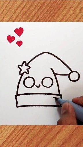Cute Christmas Hat drawing✨️🎅 #Christmas #drawing #painting | Easy Art Club