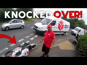 UNBELIEVABLE UK DPD DRIVERS DASH CAMERAS | DPD Driver Runs Over Old Lady, DPD Knocks Over a Biker!