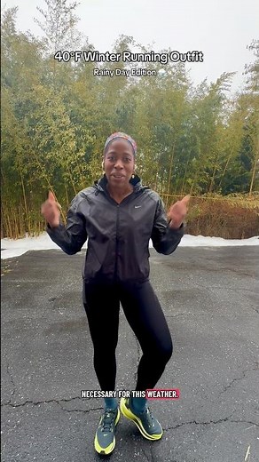 40°F Winter Running Outfit | Rainy Day Run Gear 🌧️🏃🏾‍♀️#runningoutfit #runninggear