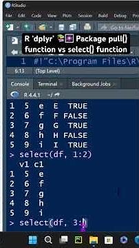 R ‘dplyr’ Package pull() function vs select() function 🔥📚