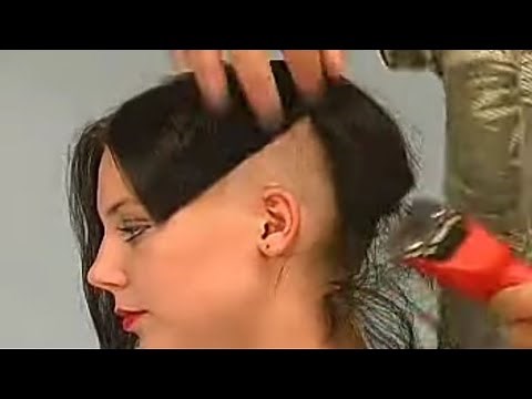 Latest Haircuts Transformation ideas for women's /gorgeous half shaved undercut short nape bowl cut