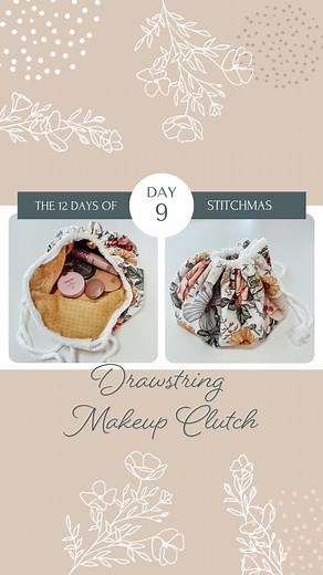 DIY Drawstring Makeup Clutch Tutorial
