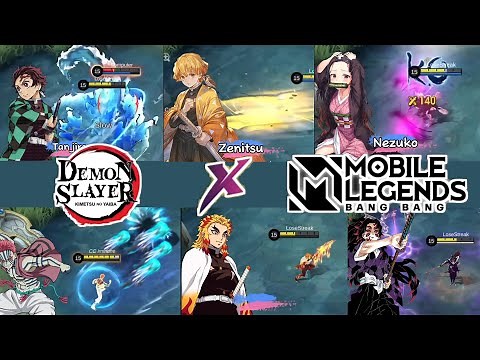 COLLABORATION ?! DEMON SLAYER X MOBILE LEGENDS SKIN EFFECT #mobilelegends