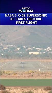 NASA's Quiet Supersonic X-59 Jet Soars Over California Desert In Maiden Flight