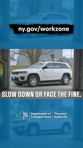 🚗 Slow down or face the fine! The Automated Work Zone Speed Enforcement program is making New York work zones safer. Protect highway workers. Obey the speed limit. 🦺 #WorkZoneSafety | NYS Thruway Authority