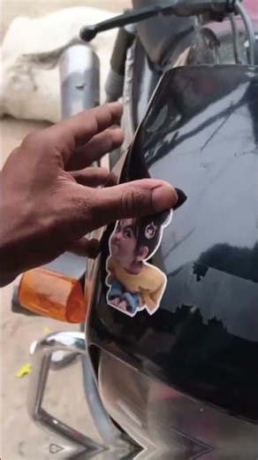 Viral Cute Angry Girl 😡🔥The cutest attitude sticker for your bike!#viralcuteangrygirl #bikesticker