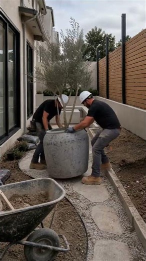 This Bare Courtyard Became a Fire Pit Garden Lounge
