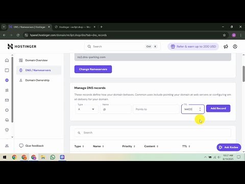 How To Change TTL Settings in Hostinger