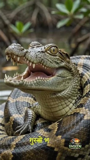 Crocodile vs Python: A Deadly Battle for Survival 🐊🐍