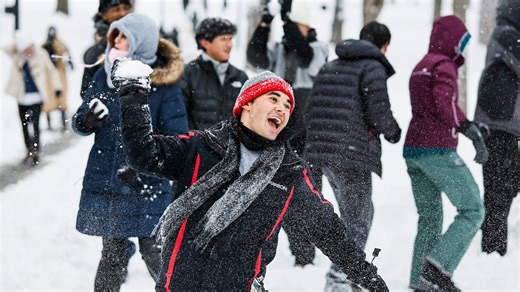 Boston-area kids enjoy their first snow day of the year - The Boston Globe