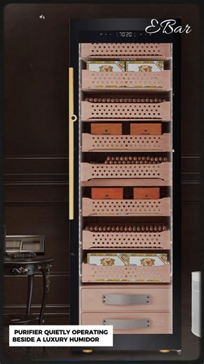 Most cigars are ruined by something lounge owners don’t see: the air. A premium purifier eliminates smoke, odor, and airborne residue while helping maintain stable humidity — essential for both comfort and cigar preservation. If you want a cleaner, quieter, more enjoyable space, this upgrade delivers the difference. #AirPurifier #CigarLoungeAirQuality #CigarStorage #HumidityControl #CigarLifestyle | Your Elegant Bar