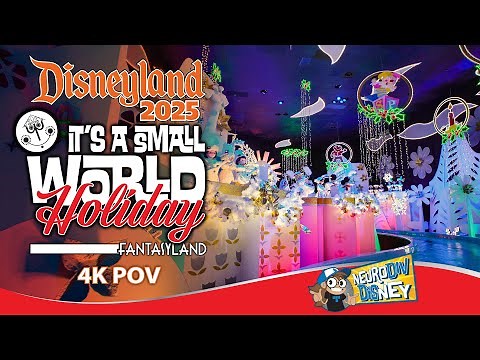 “it’s a small world” Holiday | Full ride Disneyland 2025 | [4K] Front Row POV