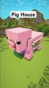 Minecraft Pig House #minecraft #tutorial #building #starterbuild #shorts #pighouse