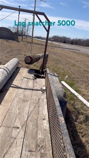 Log arch doing work on some telephone poles. These poles make great lumber once milled up. #sawmill