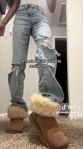 Stylish Bootcut Jeans and Uggs Combination