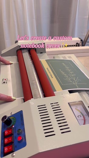 A bit of behind the scenes of how I handmade a custom notebook cover 💚 I also laminate the covers to make sure they are soft and spill resistant! 🥰 #smallbusiness #handmade #stationery #shopsmall #asmr #gift #behindthescenes #notebook #spring #cover #custom