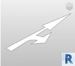 Arrow go ahead or turn right - Flecha estacionamiento revit | Bimshares