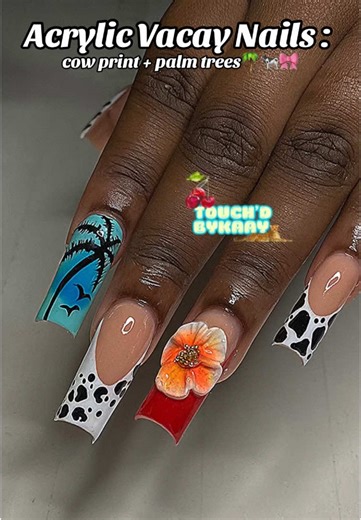 Acrylic Nail Set Tutorial for Vacation Looks