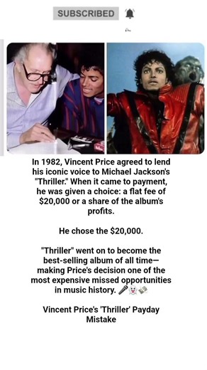 Vincent Price's $20,000 Decision—The 'Thriller' Choice That Cost Him Millions#michaeljackson#america