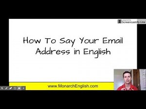 How To Say Your Email Address in English