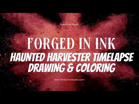 Spooky Farm Truck Illustration & Color Procreate Time-Lapse