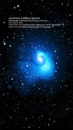 A Collision of Galaxy Clusters Revealed a Massive Spiral of Hot Gas #NASA #Space
