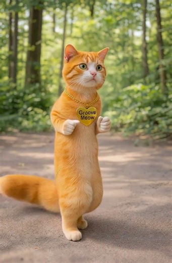 Orange Cat Dancing 🌲🐱 #dancing #funnyvideos #dancingcat