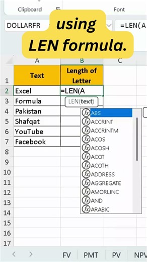 Count characters in Excel instantly using LEN formula #ExcelTips #LEN #MicrosoftExcel#ExcelShorts