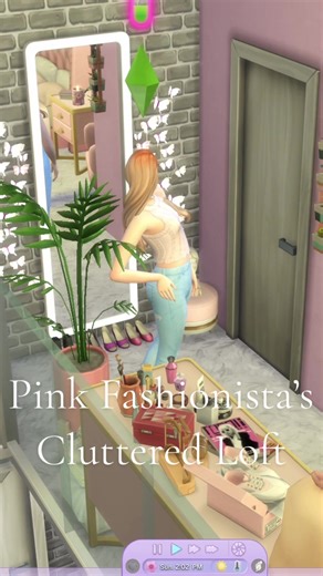 I decided to combine 2 of my favorite things- lofts & pink! 😍 #sims4 #sims4build #sims4nocc #simstok #speedbuild