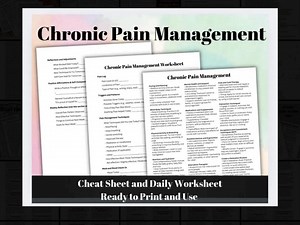 Chronic Pain Management Cheat Sheet & Worksheet (printable PDF) - Etsy