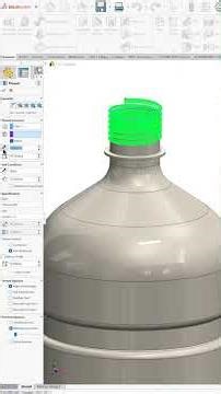 Advance Bottle thread in solidworks 😀 #shorts #ytshorts #cad #solidworks #malviyacadsolution