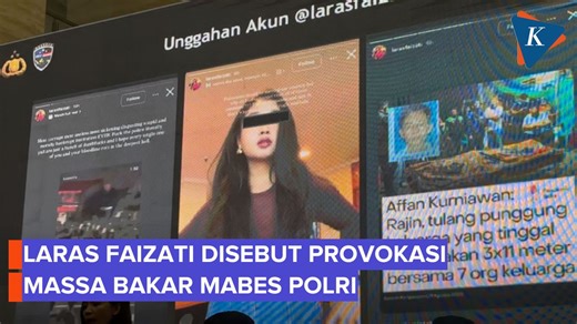Pegawai lembaga internasional bernama Laras Faizati ditangkap atas dugaan memprovokasi massa aksi untuk membakar gedung Mabes Polri dalam aksi pada Jumat (29/8/2025). Dirtipidsiber Bareskrim Polri Brigjen Himawan Bayu Aji menyebut Laras ditangkap pada Senin (1/9/2025). "Membuat konten video melalui medsos menghasut massa untuk membakar Mabes Polri," kata Himawan saat konferensi pers, Rabu (3/9/2025). Informasi selengkapnya dapat disimak dalam video berikut. Video Jurnalis: Rizky Syahrial Penulis