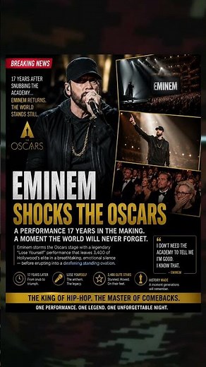 Eminem SHOCKS the Oscars After 17 Years… Legendary Comeback Performance!