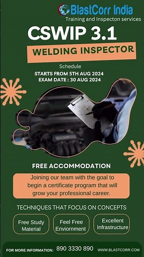CSWIP 3.1 Welding Inspector certification Course