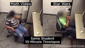 Watch: time-lapse of a student with ADHD watching a math video versus watching Star Wars