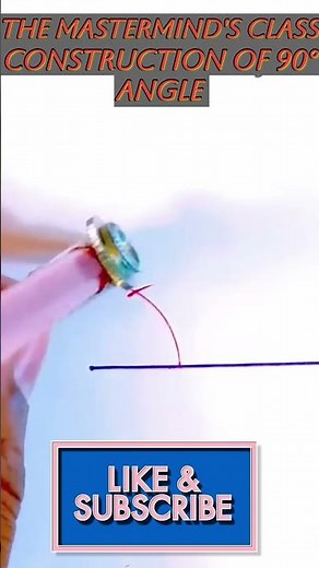 Geometry Trick: Construct 90° Angle Step-by-Step Draw 90° Angle in Seconds 🔥 | Ruler & Compass Trick