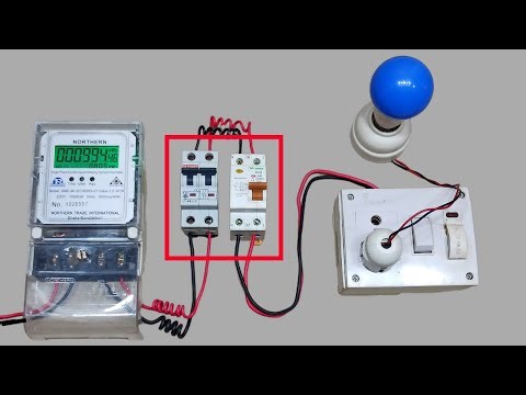 How to Connect, Single Phase Energy Meter, with, MCB, and, RCB