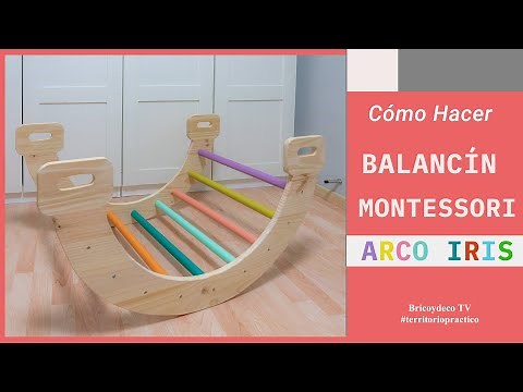 Rainbow Montessori Rocking Chair 🌈 Waldorf Rocking Chair | Includes TEMPLATE
