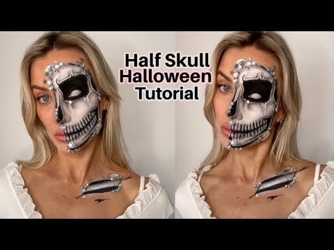 EASY HALLOWEEN HALF SKULL TUTORIAL