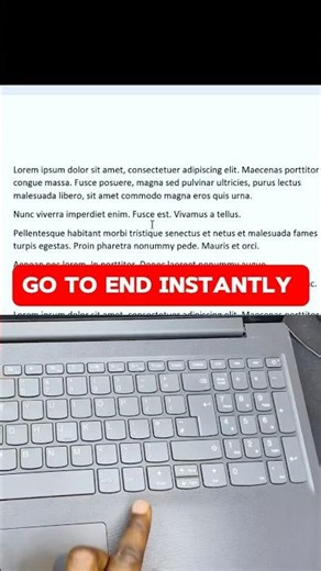 Jump to End of Document Fast! (CTRL + End) #shorts #viralshorts #wordtips #keyboardshortcuts