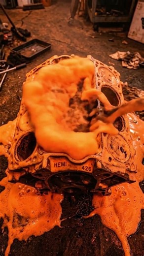Magic Lava Foam RESTORES Rusted 426 Hemi in 14 Seconds! 🏎️🔥 #shorts