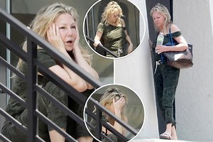 880K views · 3.5K reactions | Heather Locklear appears distressed, bizarrely walks on ledge of office building. https://trib.al/5xEsS98 | New York Post Entertainment | Facebook