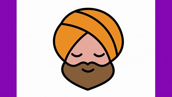 HOW TO DRAW A SIKH MAN EASY