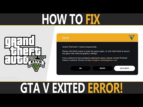 How To FIX GTA V Exited Unexpectedly | Step By Step